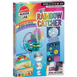 DIY Rainbow Catcher kit box showing motorized rainbow maker with prisms and included science book for kids.