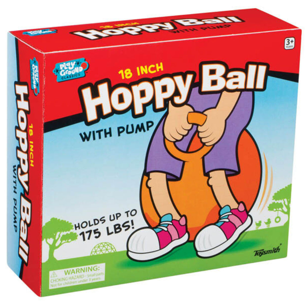 Hoppy Ball kids hopper ball with pump, 18-inch size perfect for young children, supports up to 175 lbs.