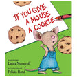 If You Give a Mouse a Cookie book cover with a happy mouse, cookies, and a red crayon on a green background.