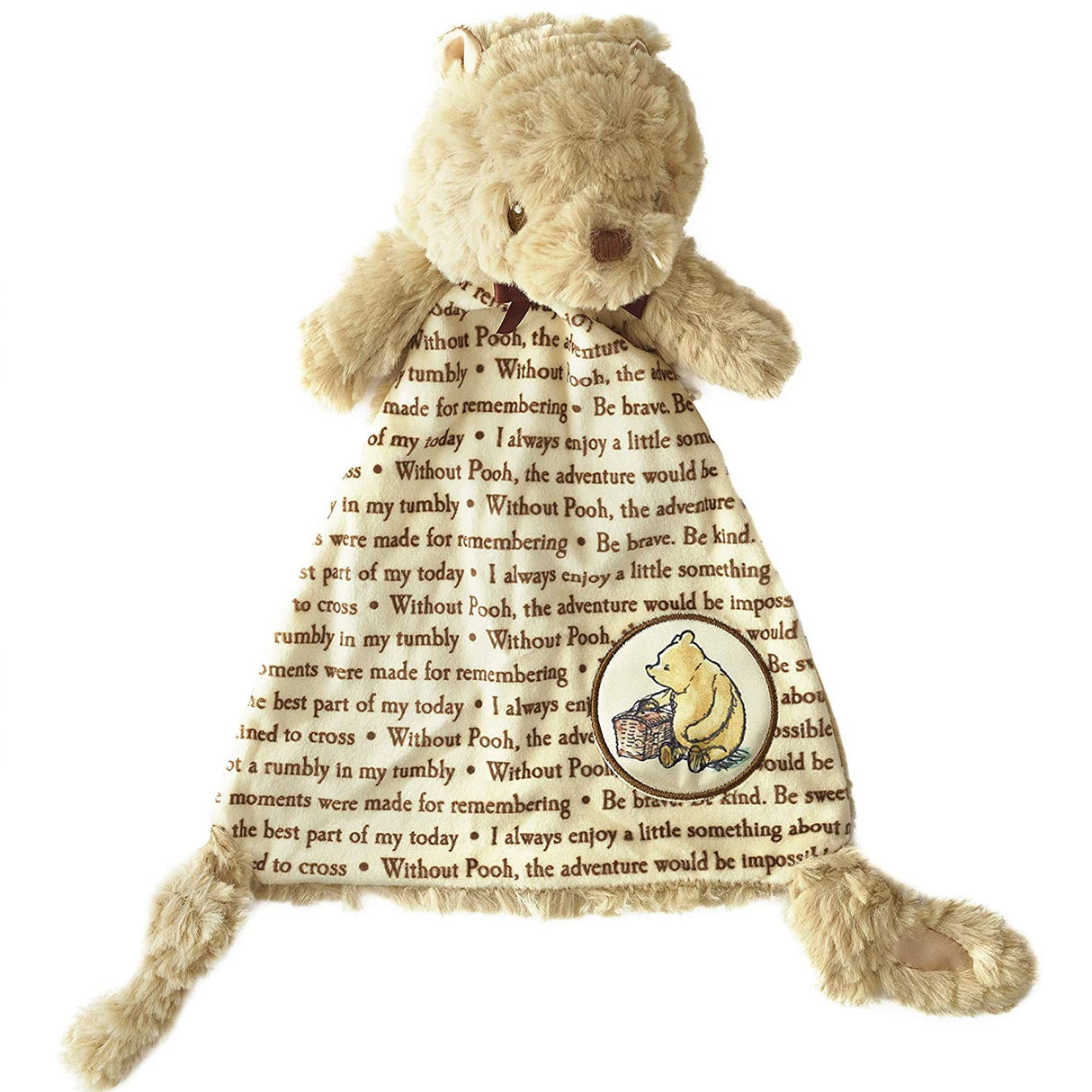 Winnie the Pooh Blankie plush doll and security blanket with soft fabric and cozy design for babies 0+ years.