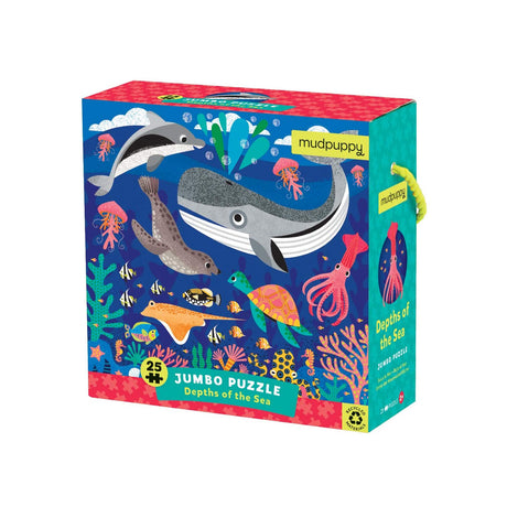 25pc Depths of the Sea Jumbo Puzzle box featuring colorful underwater animals and sea creatures illustration
