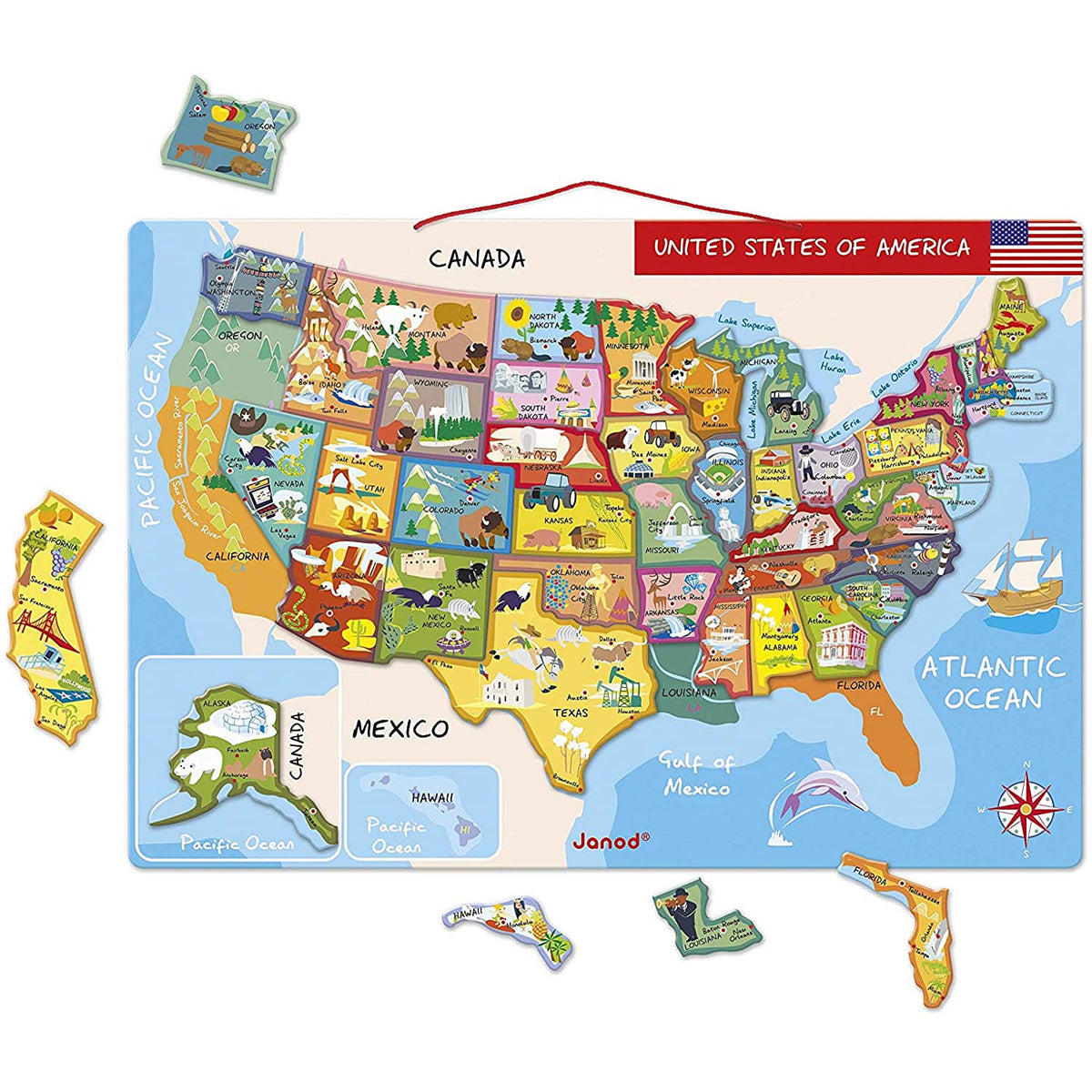 USA Magnetic Map โ Treehouse Toys