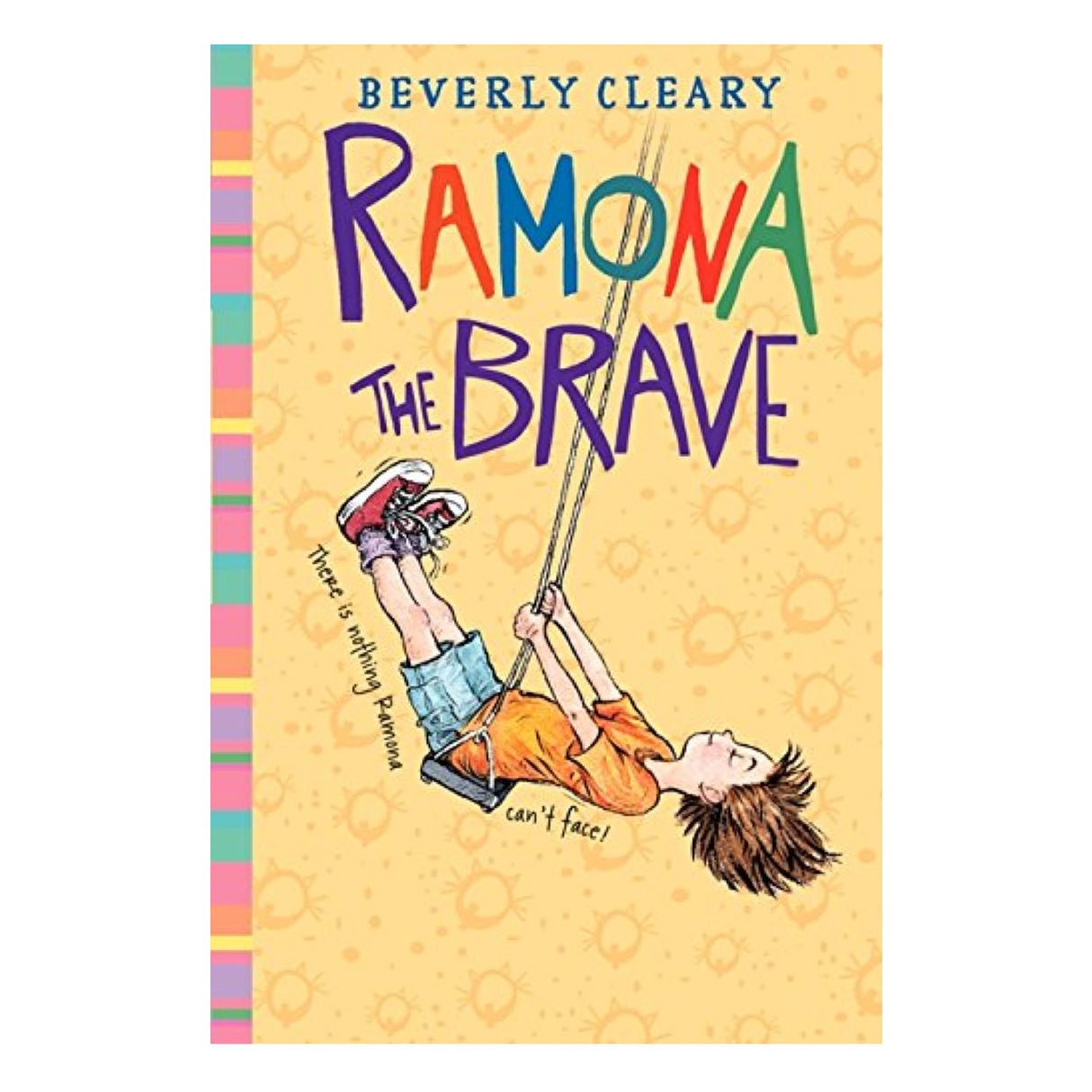 Cover of Ramona the Brave by Beverly Cleary showing a girl swinging with colorful title text on a yellow background