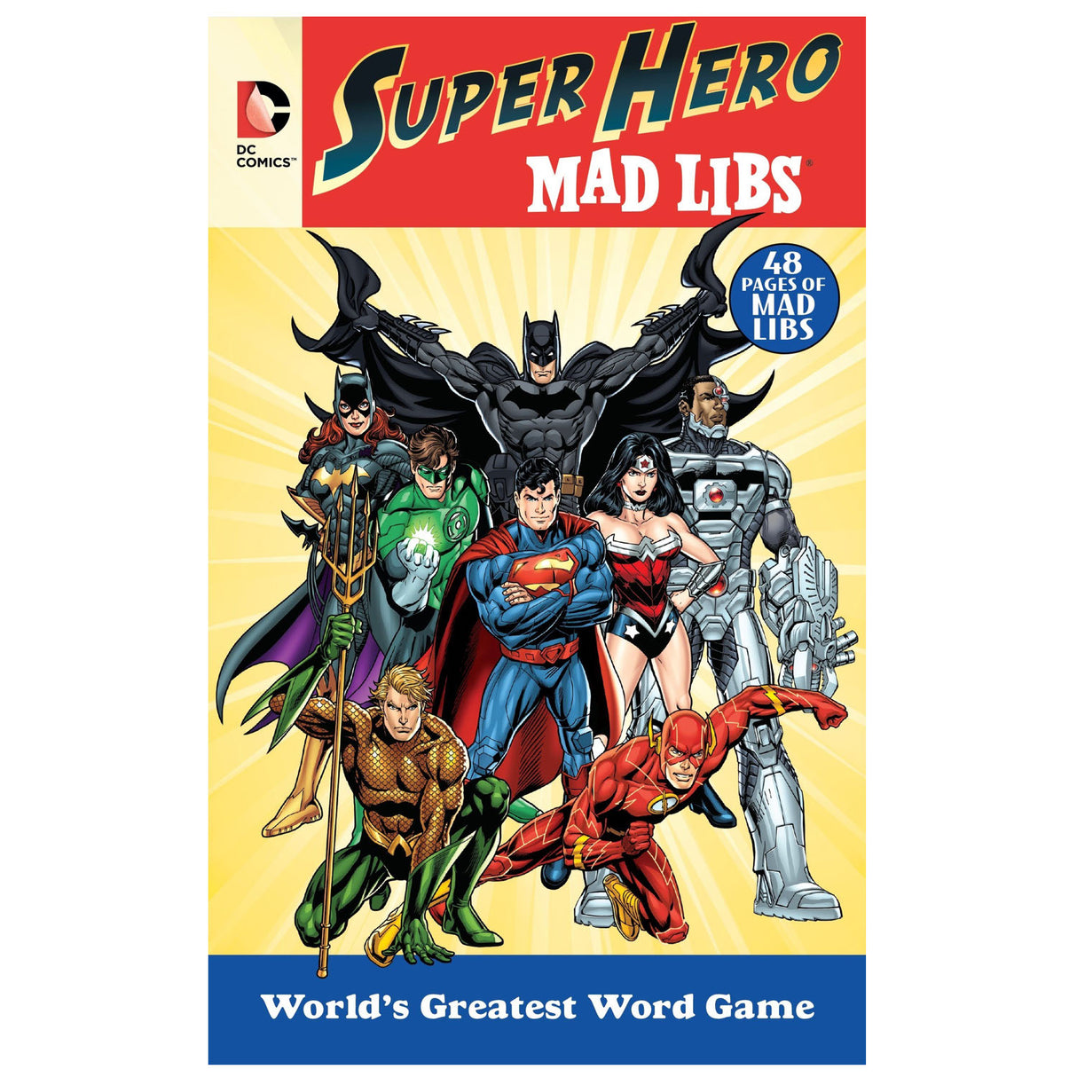 Mad Libs DC Comic Heroes features fun superhero stories with Superman, Batman, Wonder Woman, and more for endless laughter.