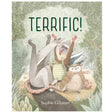 Cover of Terrific! showing five animal friends including a mandrill, owl, and snake in a forest setting.