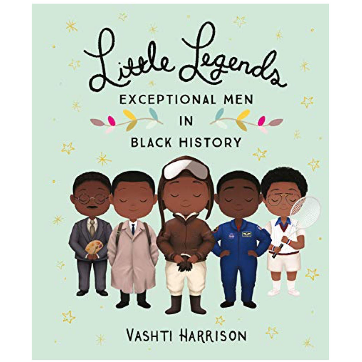 Cover of Little Legends Exceptional Men in Black History showing illustrated figures of influential black men in various professions.
