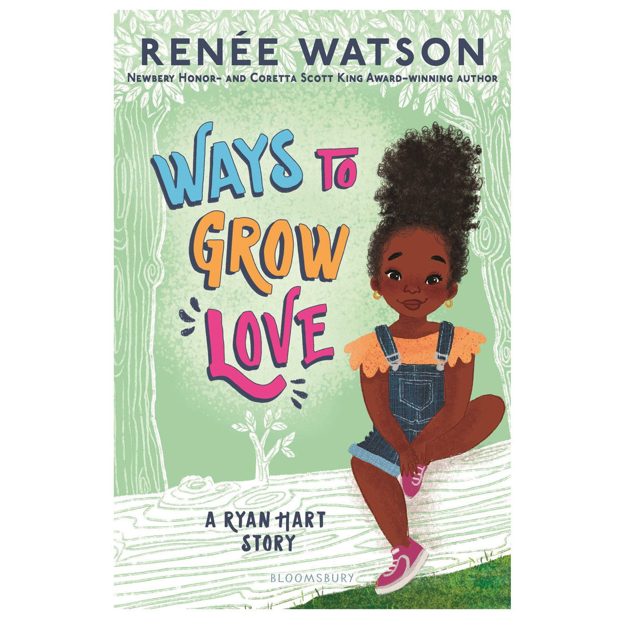 Ways to Grow Love book cover featuring Ryan Hart sitting on a log with colorful title text and soft green background.