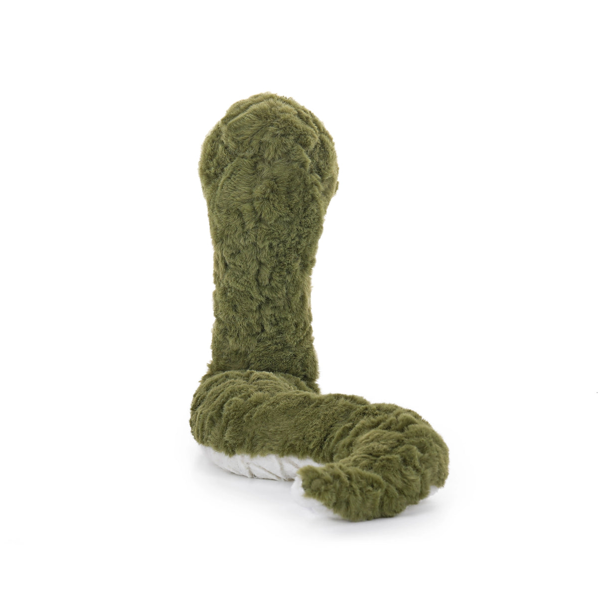 McHugs Weighted Bart the Snake green plush snake toy curled on a white background