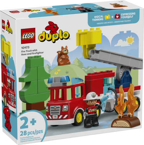 Duplo Fire Truck with Hose and Firefighter
