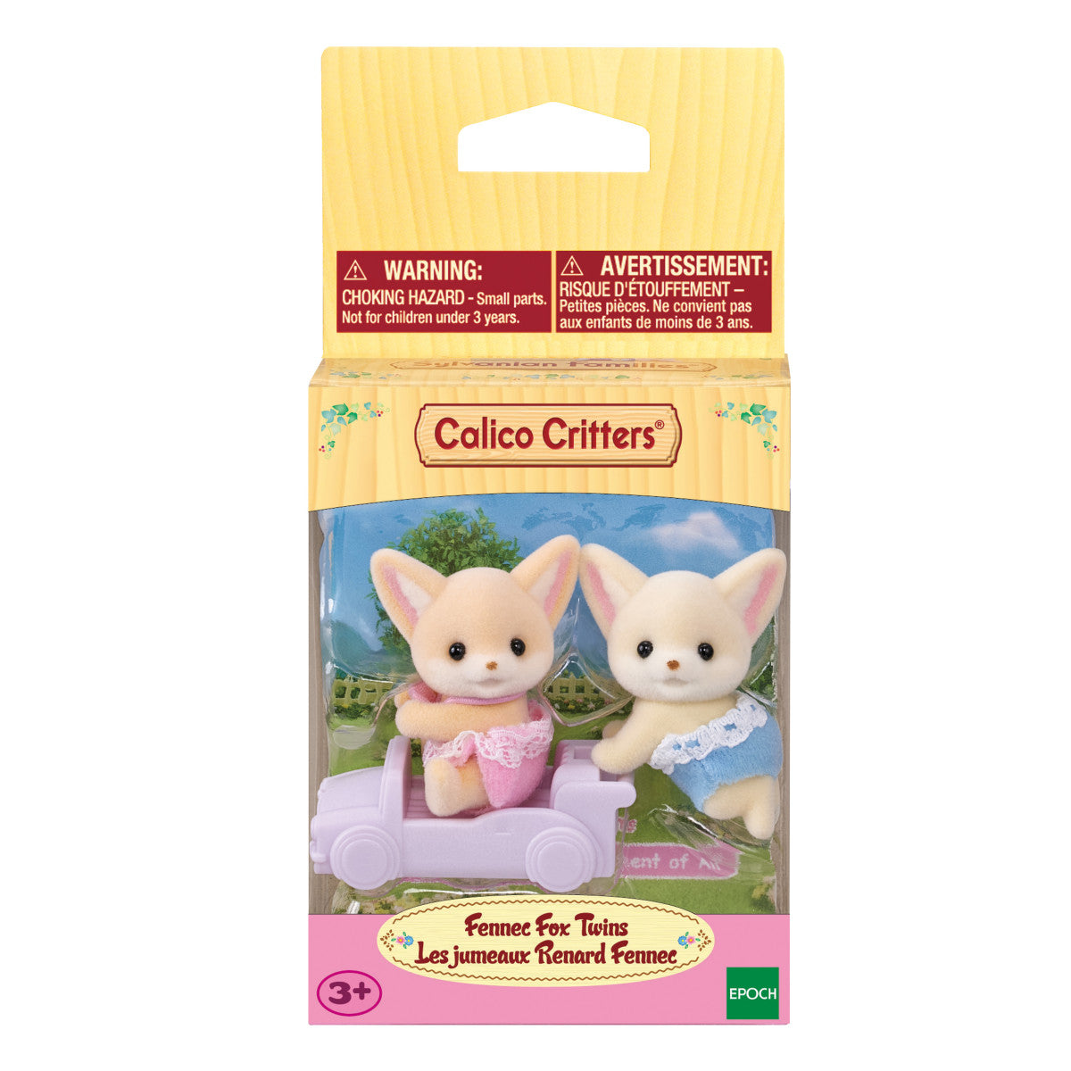 Fennec Fox Twins toy set in colorful packaging with two adorable fox figures