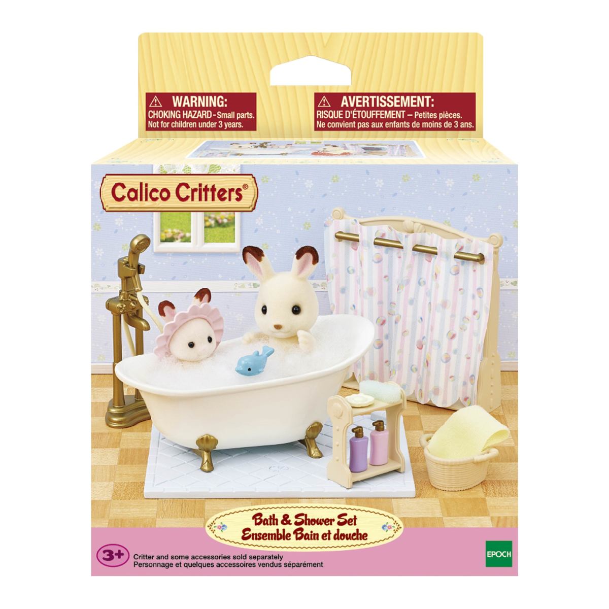 Bath & Shower Set with bunny figures bathtub and bath accessories