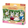 Cottontail Rabbit Family boxed toy set with four dressed rabbit figures
