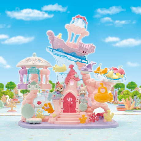Baby Mermaid Castle pastel underwater playset with mermaids sea creatures and colorful castle details
