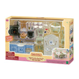 Elegant Dining Room playset with miniature furniture dishes and kitchen accessories