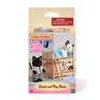 Stack & Play Beds featuring stackable bunk beds with ladder, mattresses, pillows, and blankets for Calico Critters playsets.