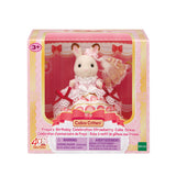 40th Anniversary Limited Edition Happy Birthday Freya Calico Critters rabbit figure in strawberry cake dress packaging