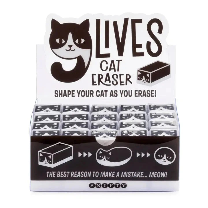 9 Lives Cat Eraser