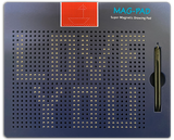 Mag-Pad Drawing Board with magnetic stylus and a dotted drawing surface