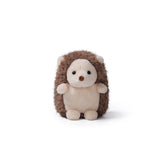 McHugs Weighted Little Hedgehog plush toy with soft brown spines and a cream face