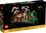 Icons Tranquil Garden building set with Japanese inspired garden pavilion trees and cherry blossoms