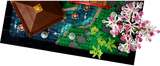 Icons Tranquil Garden with pink and white flowers green foliage and a peaceful garden scene