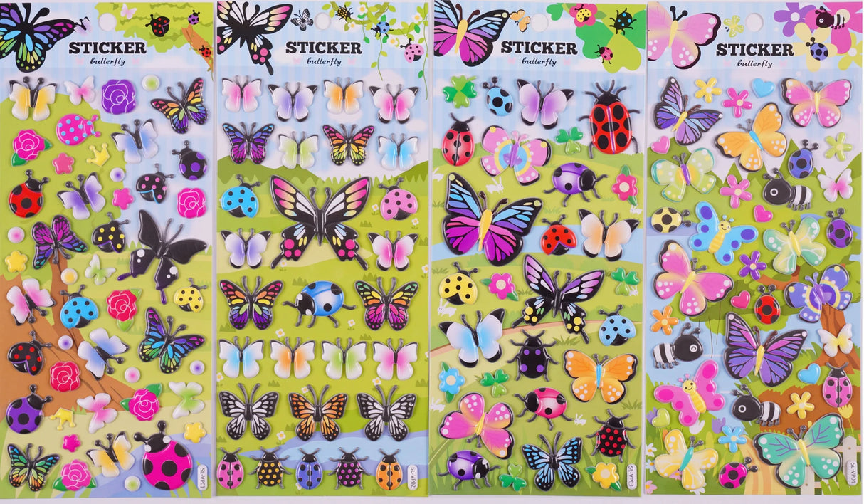 Butterfly Puffy Stickers