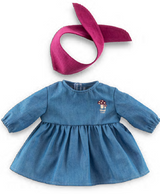 12in Little Explorer Jeans Dress & Scarf