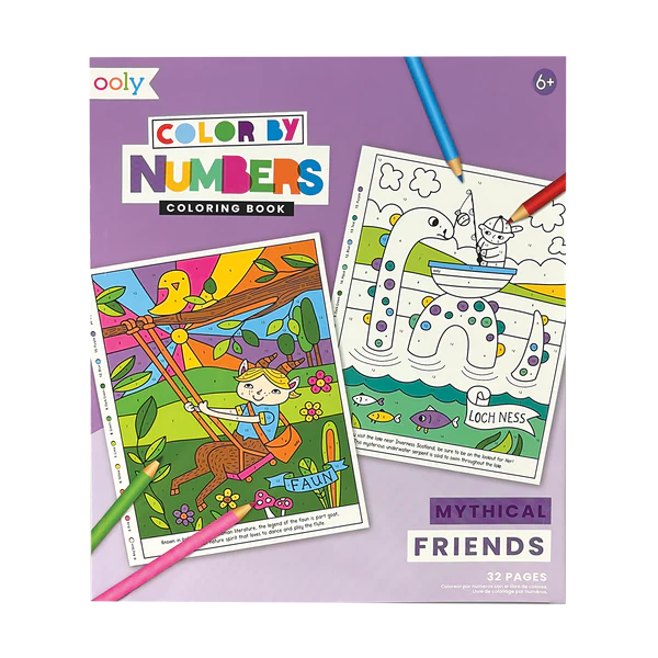 Color by Numbers Mythical Friends Coloring Book