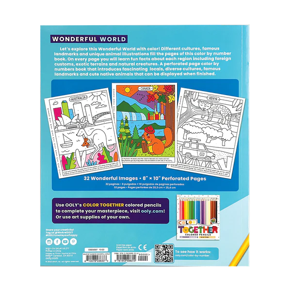 Color by Numbers Wonderful World Coloring Book