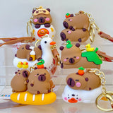 Capybara Buddies Keychain