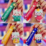 Flower Cat Keychain