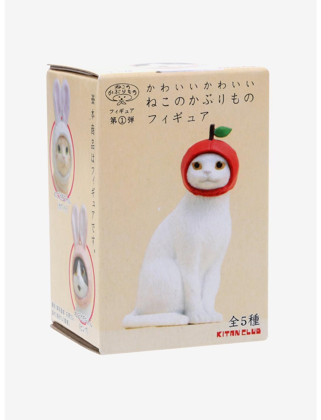 Blind box contains one of 5 mystery cat wearing a hat figures.
