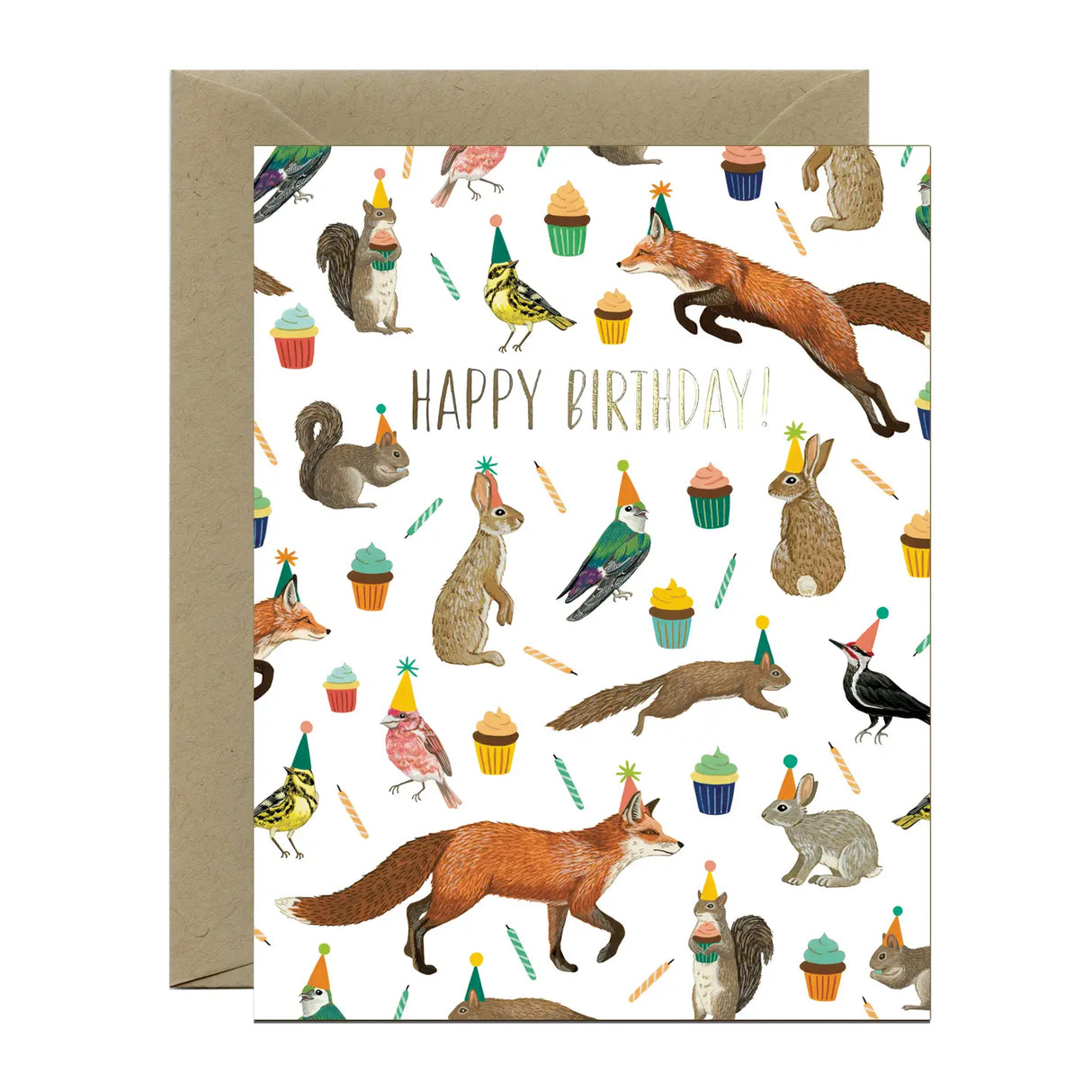 Forest Animals Galore Birthday Card