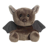 Palm Pals Bat Luna plush brown bat with fuzzy fur black wings and shiny eyes