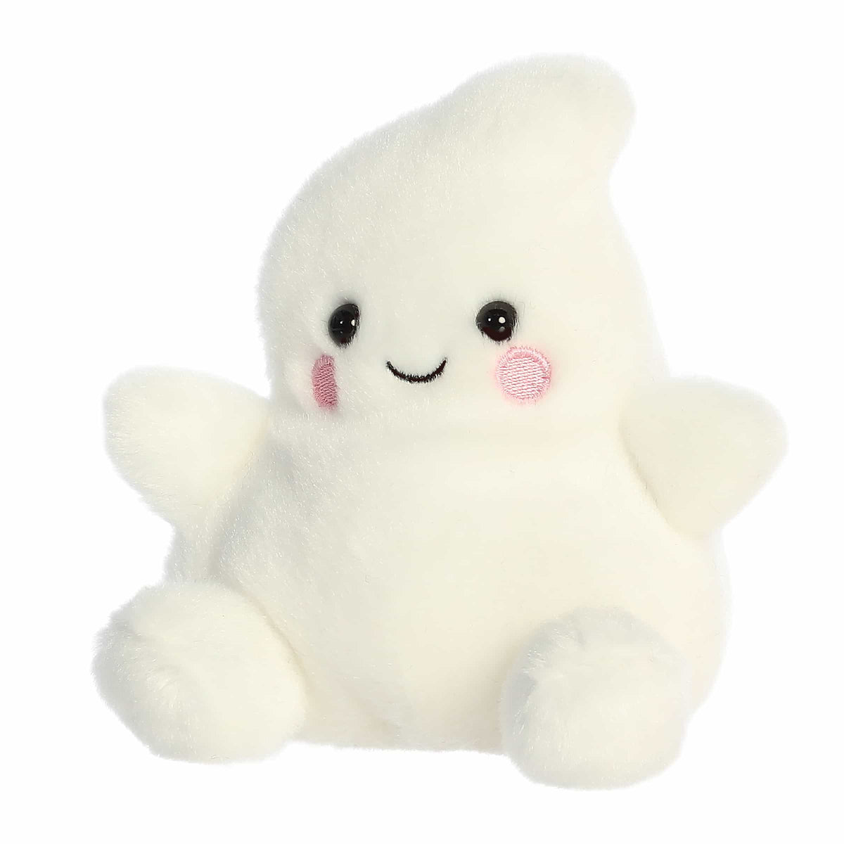 Palm Pals Ghost Tricks white plush ghost toy with a sweet smiling face