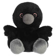 Palm Pals Raven Poe black plush raven with a gray beak and feet