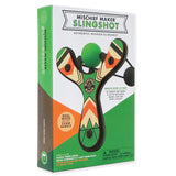 Slingshot Green wooden slingshot toy in colorful retail packaging