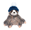 Sloth Blitzen in Winter Hat plush toy wearing a blue knit hat
