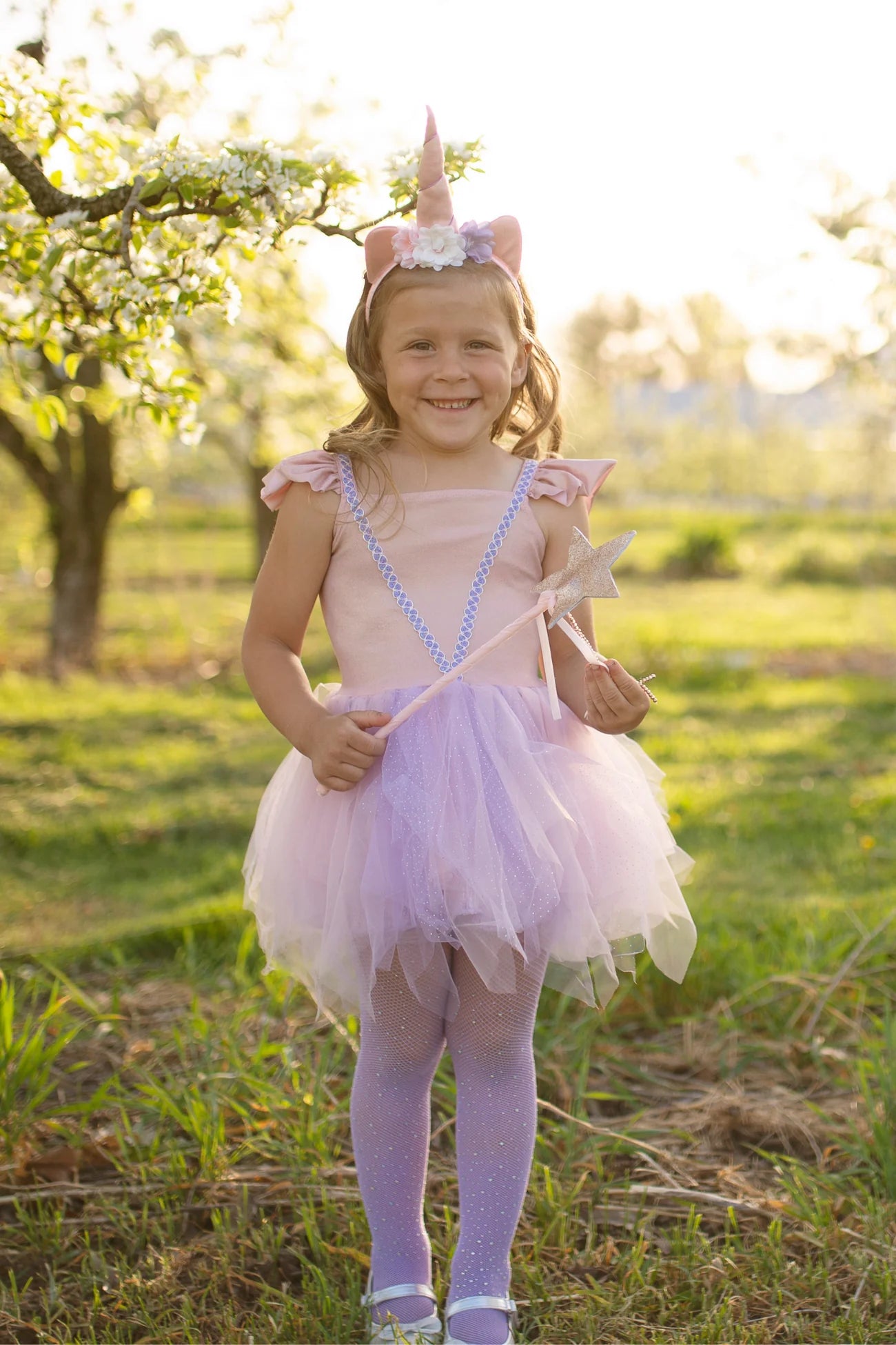 Pink Shimmer Unicorn Dress & Headband Pink Shimmer Unicorn Dress & Headband