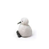McHugs Weighted Kiwi Bird white plush toy with soft textured fabric and dark beak and feet