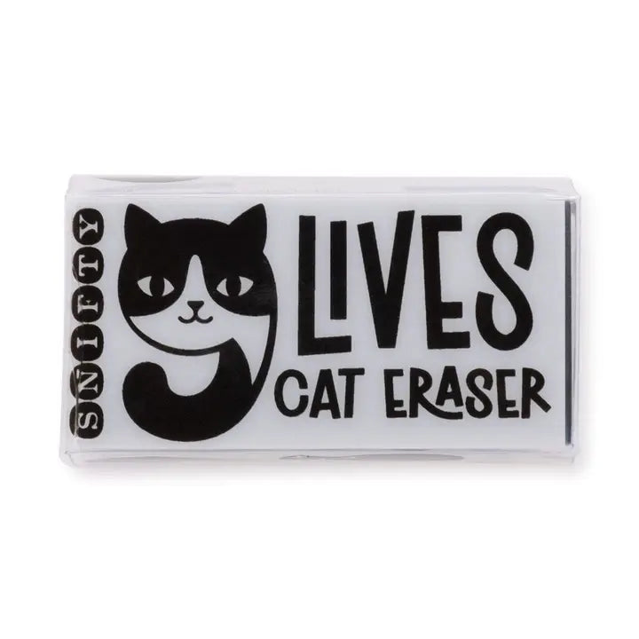 9 Lives Cat Eraser
