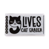 9 Lives Cat Eraser