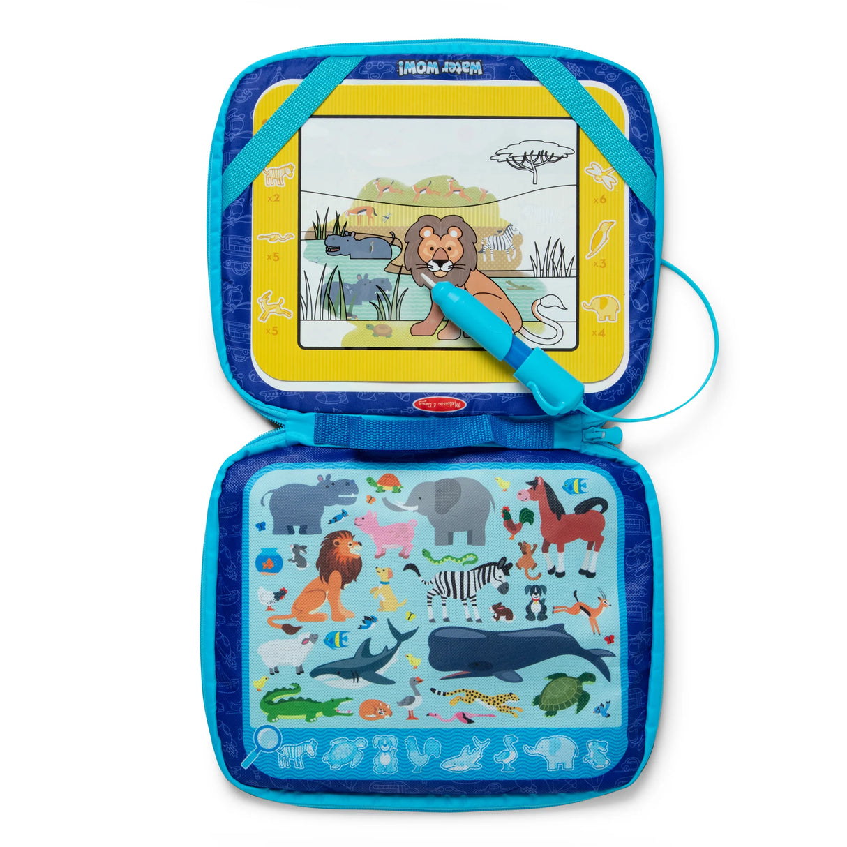 Open Water WOW take-along drawing set with animal scenes and a water-reveal pen for creative coloring fun