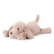 McHugs Weighted Lazy Puppy plush toy lying down on a white background