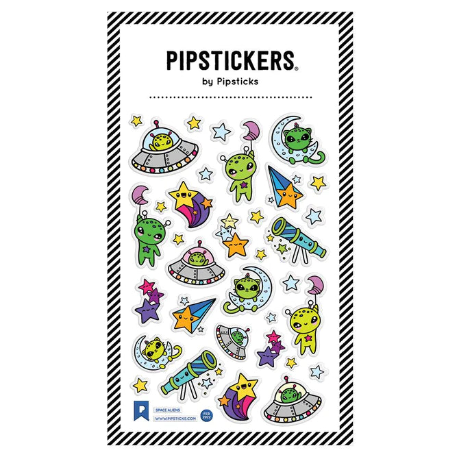 Space Aliens Puffy Stickers