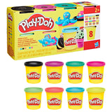 Play Doh 8pk with eight colorful modeling compound tubs and illustrated packaging