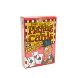Box of high quality playing cards featuring colorful vintage design and instructions for a variety of fun card games for all ages