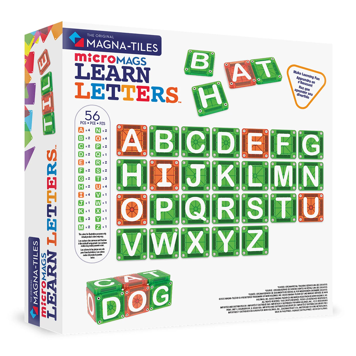 Magnatiles Micromags Learn Letters