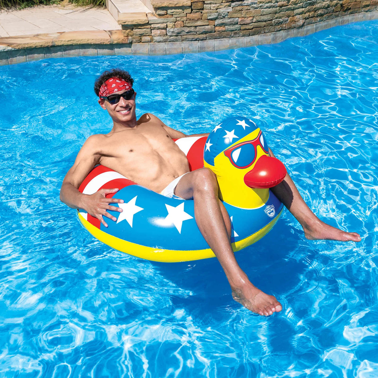 Pool Float | Patriotic Rubber Duck