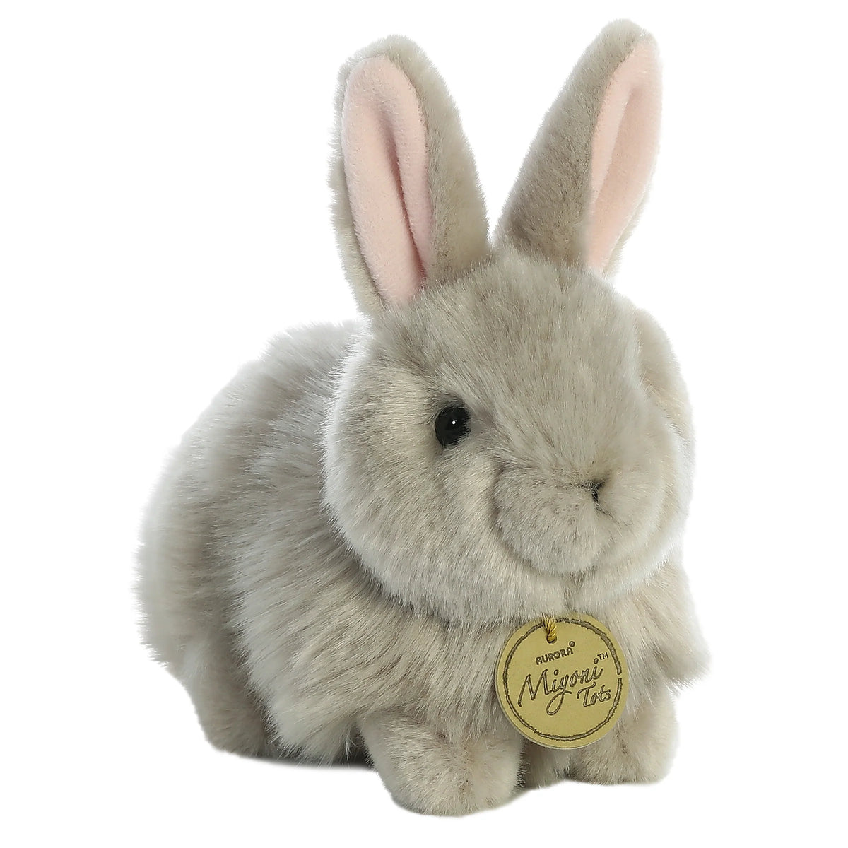 Bunny Angora Grey plush rabbit toy with soft grey fur and long ears